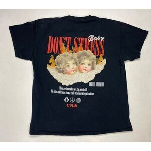 CVLA Don't Stress Baby Graphic T-shirt Men XL Black Short Sleeve